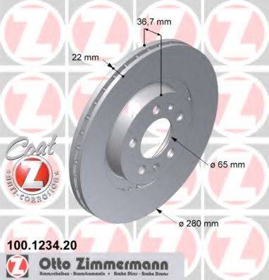 ZIMMERMANN 100123420 гальмівний диск