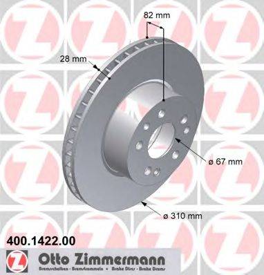 ZIMMERMANN 400142200 гальмівний диск