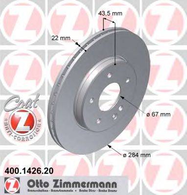 ZIMMERMANN 400142620 гальмівний диск