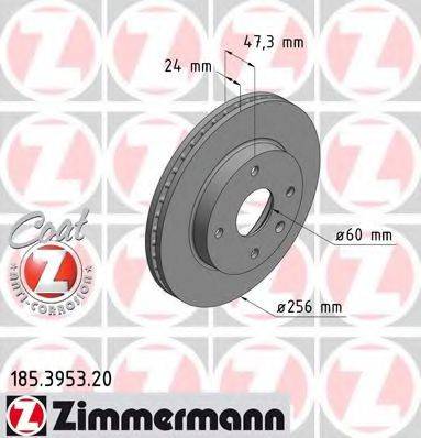 ZIMMERMANN 185395320 гальмівний диск