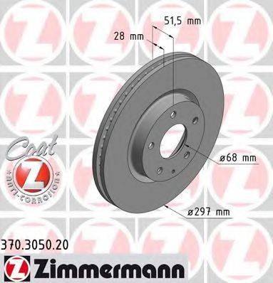 ZIMMERMANN 370305020 гальмівний диск