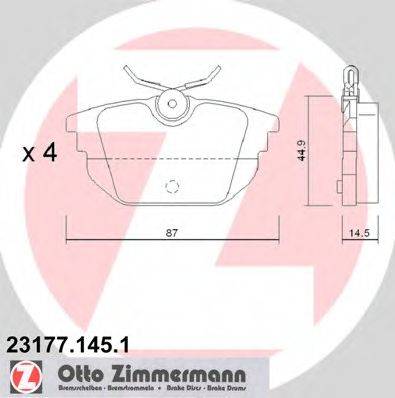 ZIMMERMANN 231771451 Комплект гальмівних колодок, дискове гальмо