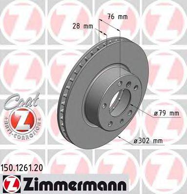 ZIMMERMANN 150126120 гальмівний диск