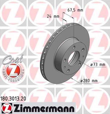 ZIMMERMANN 180301320 гальмівний диск