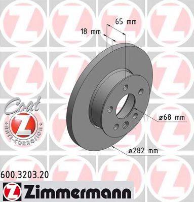 ZIMMERMANN 600320320 гальмівний диск