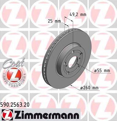 ZIMMERMANN 590256320 гальмівний диск