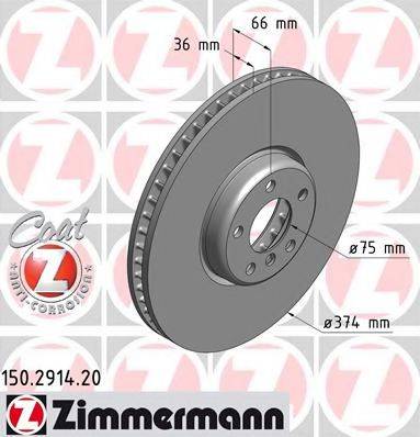 ZIMMERMANN 150291420 гальмівний диск