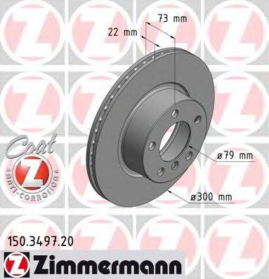 ZIMMERMANN 150349720 гальмівний диск