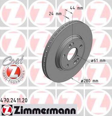 ZIMMERMANN 470241120 гальмівний диск