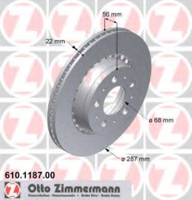 ZIMMERMANN 610118700 гальмівний диск