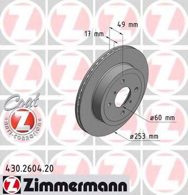 ZIMMERMANN 430260420 гальмівний диск