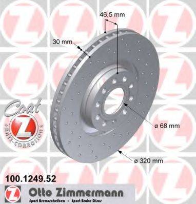 ZIMMERMANN 100124952 гальмівний диск