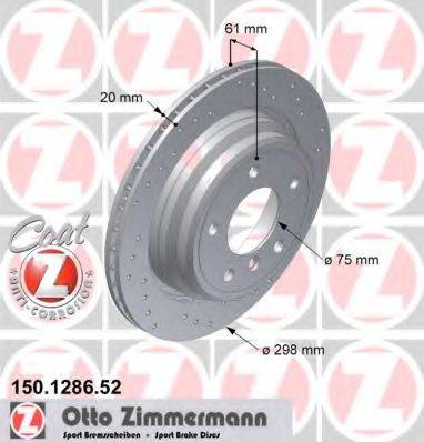 ZIMMERMANN 150128652 гальмівний диск