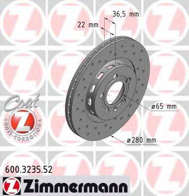 ZIMMERMANN 600323552 гальмівний диск