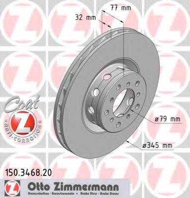 ZIMMERMANN 150346820 гальмівний диск