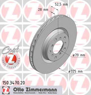 ZIMMERMANN 150347020 гальмівний диск