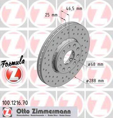 ZIMMERMANN 100121670 гальмівний диск