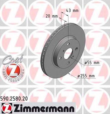 ZIMMERMANN 590258020 гальмівний диск