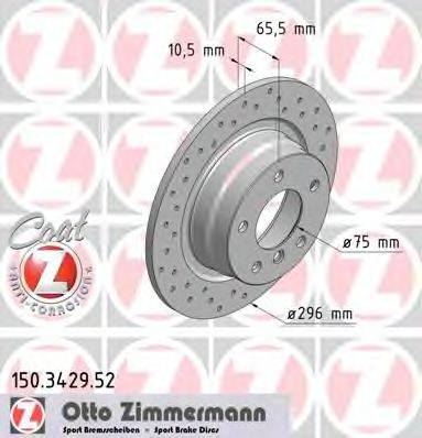 ZIMMERMANN 150342952 гальмівний диск