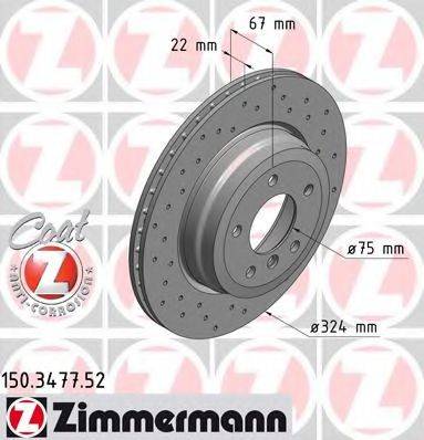 ZIMMERMANN 150347752 гальмівний диск