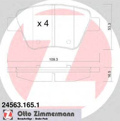 ZIMMERMANN 245631651 Комплект гальмівних колодок, дискове гальмо