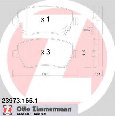 ZIMMERMANN 239731651 Комплект гальмівних колодок, дискове гальмо