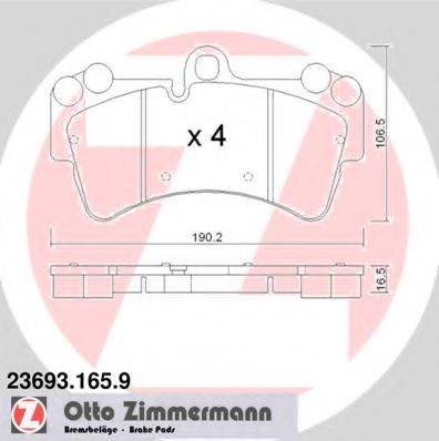 ZIMMERMANN 236931659 Комплект гальмівних колодок, дискове гальмо