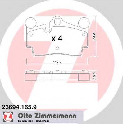 ZIMMERMANN 236941659 Комплект гальмівних колодок, дискове гальмо