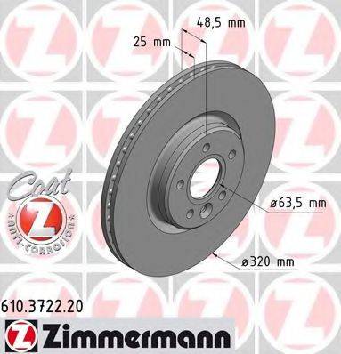 ZIMMERMANN 610372220 гальмівний диск