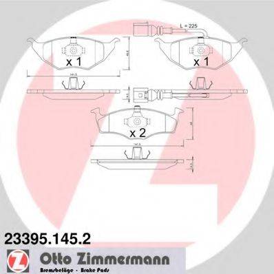 ZIMMERMANN 233951452 Комплект гальмівних колодок, дискове гальмо