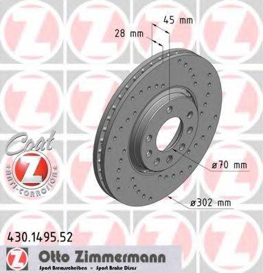 ZIMMERMANN 430149552 гальмівний диск