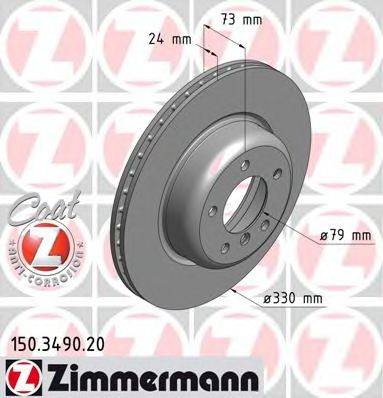 ZIMMERMANN 150349020 гальмівний диск