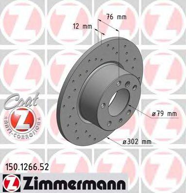 ZIMMERMANN 150126652 гальмівний диск