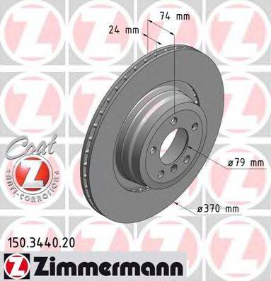 ZIMMERMANN 150344020 гальмівний диск