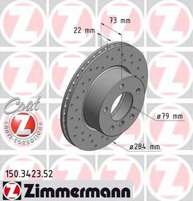 ZIMMERMANN 150342352 гальмівний диск