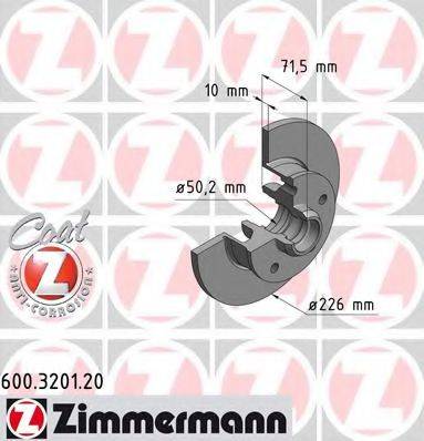 ZIMMERMANN 600320120 гальмівний диск