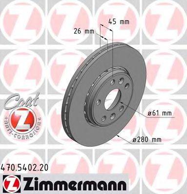 ZIMMERMANN 470540220 гальмівний диск