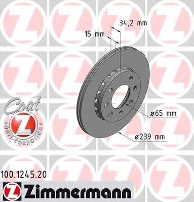 ZIMMERMANN 100124520 гальмівний диск