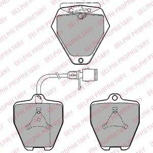 DELPHI LP1024 Комплект гальмівних колодок, дискове гальмо