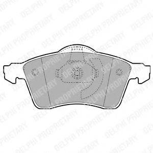 DELPHI LP1092 Комплект гальмівних колодок, дискове гальмо