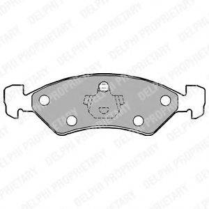 DELPHI LP1158 Комплект гальмівних колодок, дискове гальмо