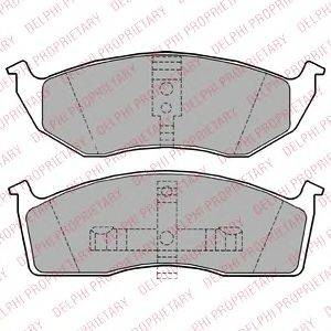 DELPHI LP1164 Комплект гальмівних колодок, дискове гальмо