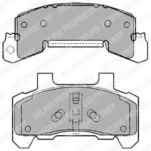 DELPHI LP1263 Комплект гальмівних колодок, дискове гальмо