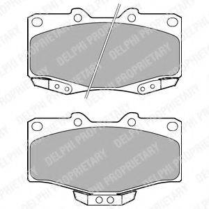 DELPHI LP1405 Комплект гальмівних колодок, дискове гальмо