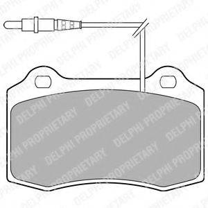 DELPHI LP1457 Комплект гальмівних колодок, дискове гальмо