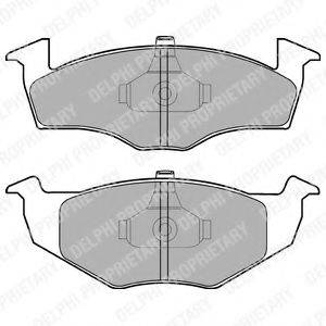 DELPHI LP1591 Комплект гальмівних колодок, дискове гальмо