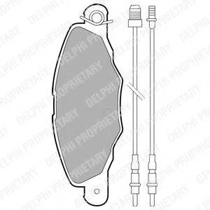 DELPHI LP1629 Комплект гальмівних колодок, дискове гальмо