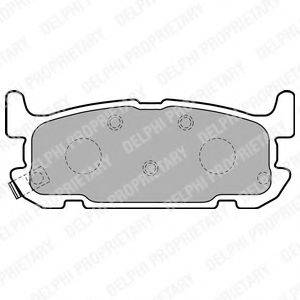 DELPHI LP1752 Комплект гальмівних колодок, дискове гальмо