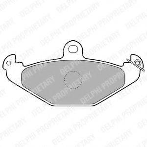 DELPHI LP1756 Комплект гальмівних колодок, дискове гальмо