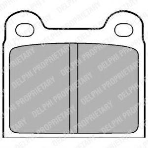 DELPHI LP18 Комплект гальмівних колодок, дискове гальмо